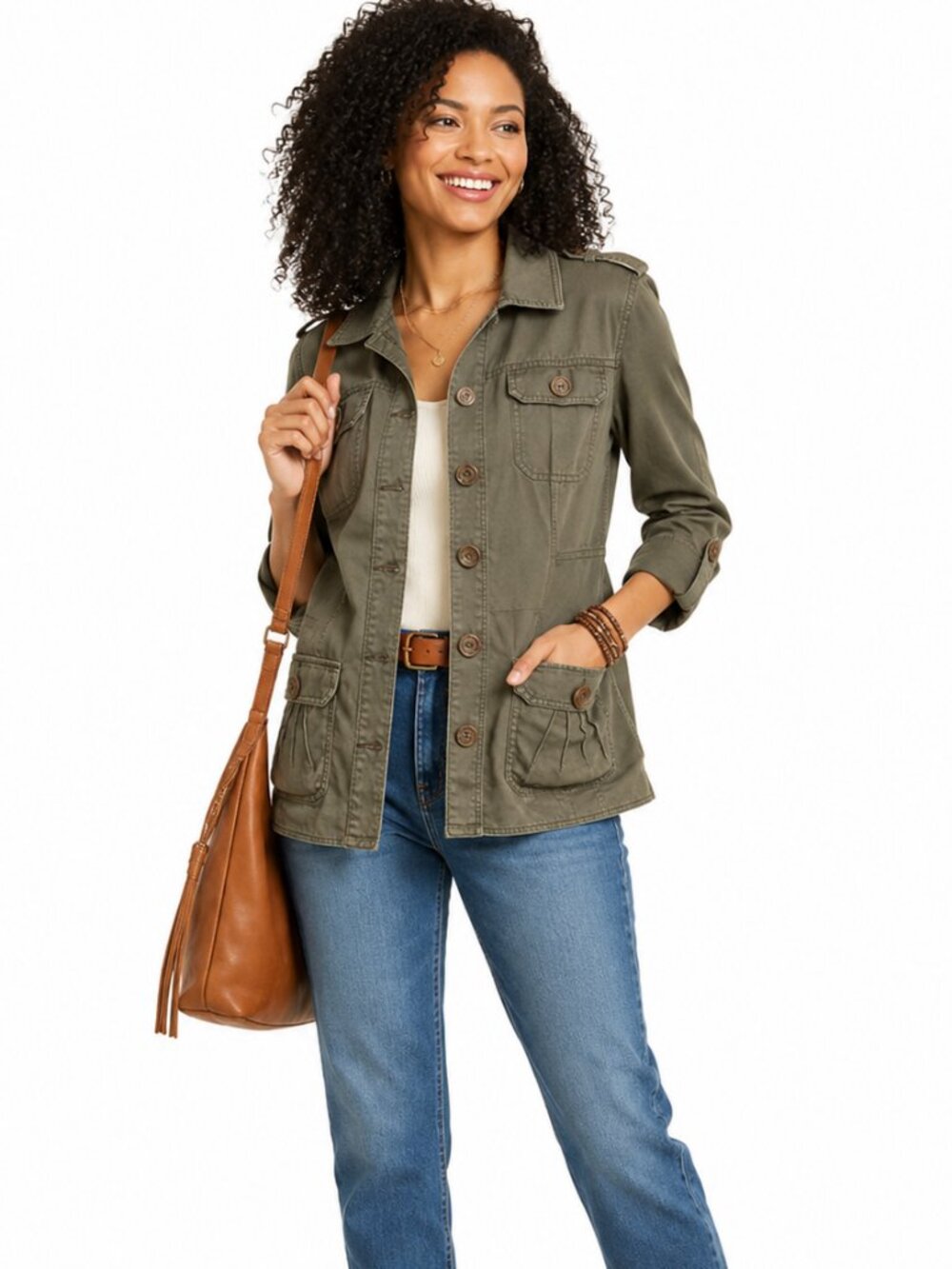 CAbi Ambush Military Jacket Olive Green Utility Jacket Size Small Style 493